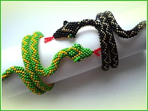 Master-клас, за да направим змия гривна от мъниста - Справедливи Masters - ръчна изработка, ръчно изработени