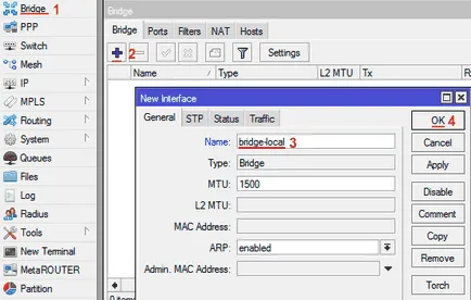 Mikrotik - създаване LAN портове 3-5 и Wi-Fi