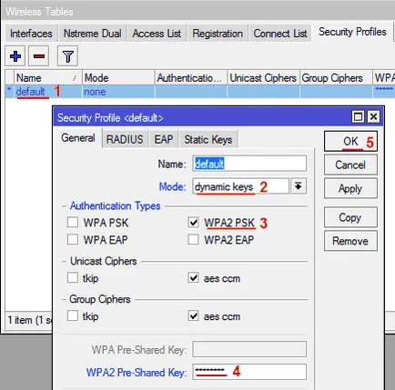 MikroTik - stabilirea porturilor LAN 3-5 și Wi-Fi