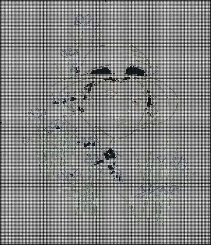 Mark a face schema de broderie Cross