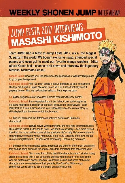 Új interjú Masashi Kishimoto Naruto iskolai technikus
