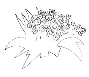 acuarelă etape de toamnă Bouquet - cum să atragă un buchet de trandafiri etape creion