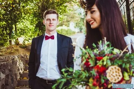 Toamna speranță de nunta și costum Sergeya Belîi în loc de o rochie de mireasa