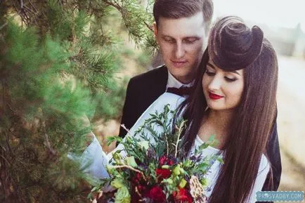 Toamna speranță de nunta și costum Sergeya Belîi în loc de o rochie de mireasa