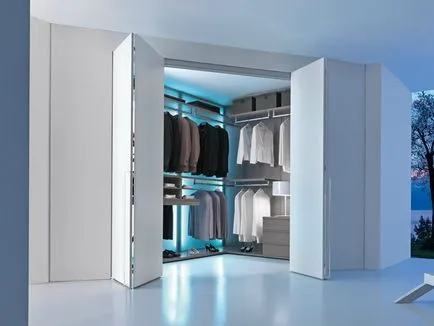 Organizarea dressing într-un apartament modern, tipuri de dulap, avantajele lor și