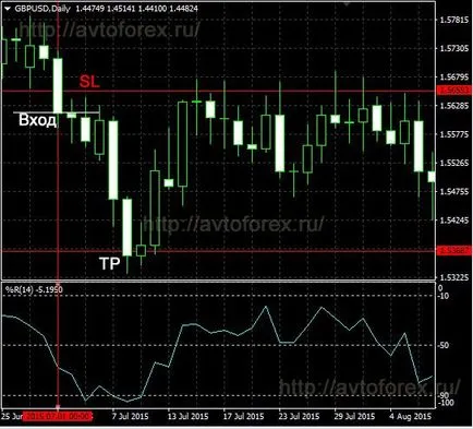 Descrierea și exemple de tranzacționare pe zi cu zi WPR strategie Forex