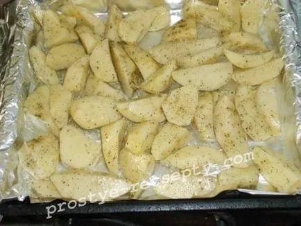 Pește cu cartofi în cuptor, cu retete pas cu pas fotografii