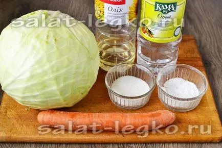 Salata - vitamina - de la varză și morcovi cu oțet, atât în ​​sala de mese