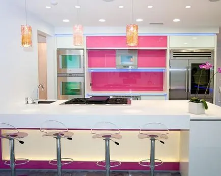 Pink konyha 30 fotó Példák kompatibilitási színek