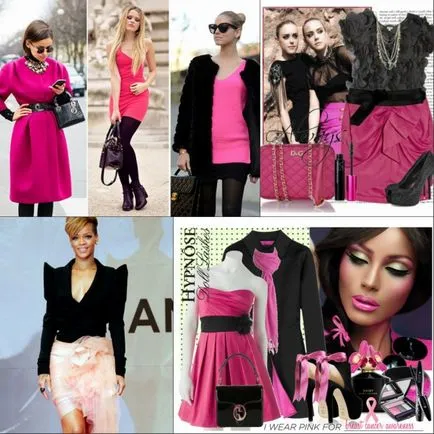 Розов цвят на дрехите - комбинация с други цветове, снимки
