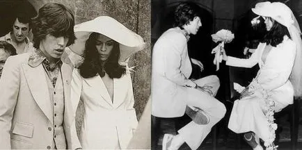 Tuxedo a menyasszony vagy esküvői szomorú Bianca Jagger