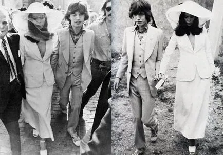 Tuxedo pentru mireasa sau de nunta trist Bianca Jagger