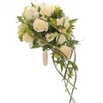 Nunta buchet de mireasa si mirele boutonniere, doamnă alb