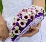 Esküvői menyasszonyi csokor és boutonniere a vőlegény, fehér hölgy