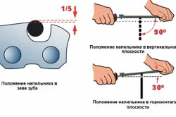 Като файл Изостряне веригата на триона и мелачката на машината