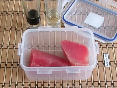 Маринована риба тон - стъпка по стъпка рецепта за това как да се готви със снимки