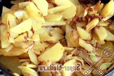 Печени картофи рецепта в тиган с лук и чесън, гарнитура