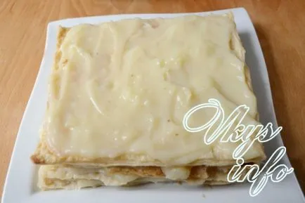 Cake - Наполеон - от готовия бутер тесто рецепта със снимка