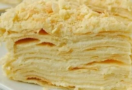 Napóleon torta kész leveles tészta - recept fotókkal és a kovásztalan