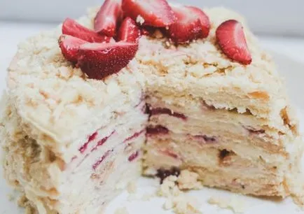 Napóleon torta kész leveles tészta - recept fotókkal és a kovásztalan