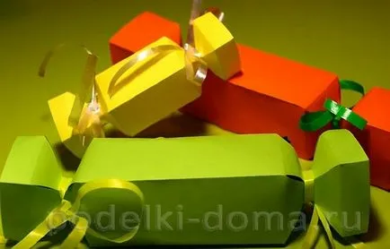 Опаковка за подарък на хартия под формата на бонбони, кутия идеи и семинари
