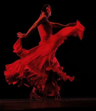 Szoknya elvégzésére flamenco tánc