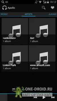 Apollo аудио плейър за Android изтегляне