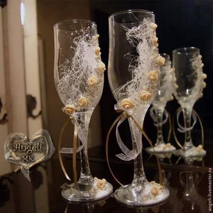Dekoráció esküvői szemüveg kezüket - Fair Masters - kézzel készített, kézzel készített