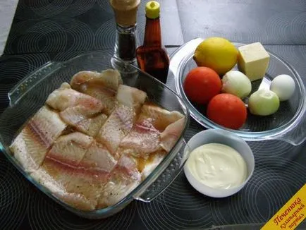 Pangasius filé paradicsom és a sajt (recept lépésről lépésre a fotó)