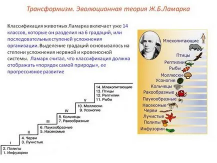 Еволюционната теория на Ламарк, биология