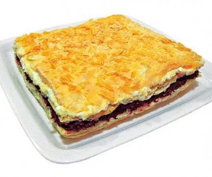 Fanteziile de tort „Napoleon“ Salate pentru masa de sărbătoare