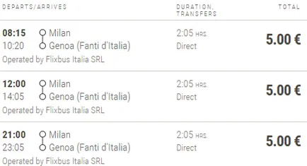 Как да стигна до Милано - Генуа