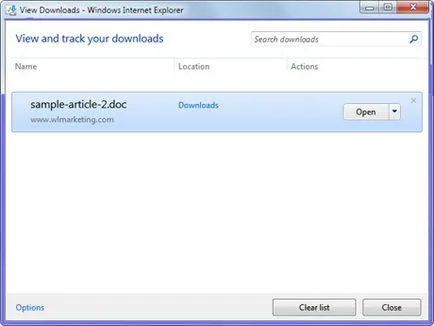 Как да промените местоположението изтегляне на файлове в Internet Explorer, разтвор