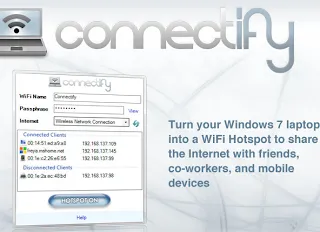 Hogyan készítsünk egy laptop wi-fi hozzáférési pont (kézi beállítás connectify program)