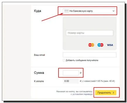 Hogyan készítsünk egy transzfer egyik kártyáról a másikra - különböző módokon Online