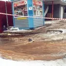 scurgere de apă de mare în afara pieței centrale proletară este inundat (foto, video) - 19 martie -