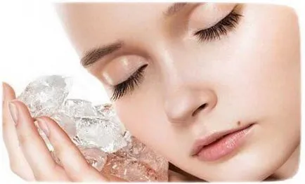 Kozmetikai jég a bőr a szem körül, és hogyan kell használni receptek