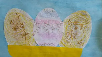 Anyagok workshop tanárok dhow a „húsvéti tojás” (rajz frottazh technika)