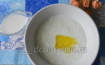 Tej leves rizs recept egy fotó - egy lépésről lépésre főzés tej rizs leves