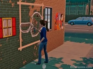 Îndemânare stradă artă și graffiti în viața de student Sims 3