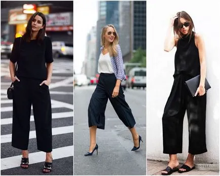 poarte pantaloni cutezător culottes - tendința în 2017