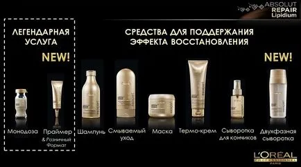 Prezentare generală și feedback-ul pe linia de reparații Loreal lipidium ABSOLUT