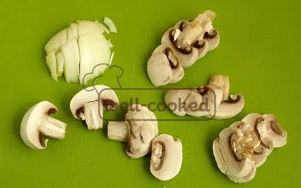 Rántotta gombával és koktélparadicsommal - a recept egy fotó