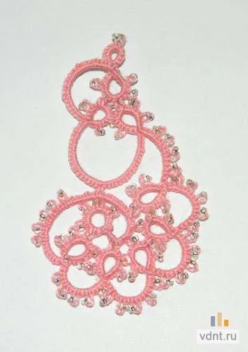 Уийвинг обеци в Tatting изкуство с мъниста vdnt