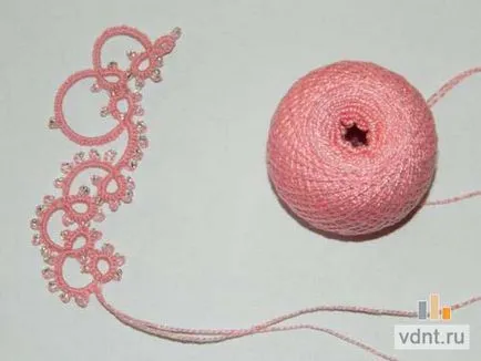 Уийвинг обеци в Tatting изкуство с мъниста vdnt