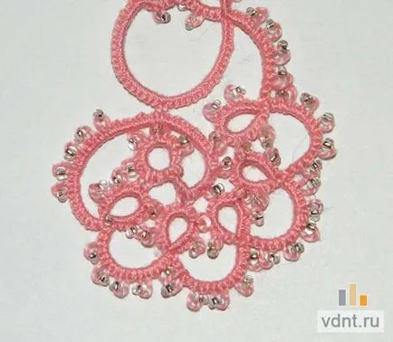 Уийвинг обеци в Tatting изкуство с мъниста vdnt