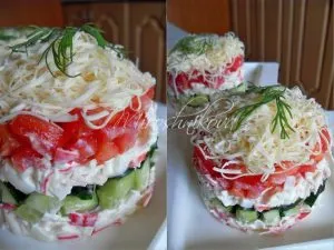 Válogatás a saláták, friss uborka - receptek képekkel
