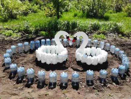 Articole din sticle de plastic pentru grădină