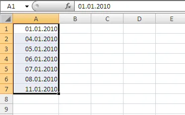 Progresia în MS Excel - compatibil cu Microsoft Excel 2007