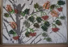 Quilling Rowan mesterkurzus egy ága, fotó Bullfinches, lépésről lépésre, hogy egy videót a téli